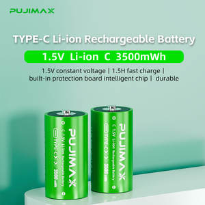โรงงานผลิตแบตเตอรี่ PUJIMAX แบตเตอรี่ลิเธียมแบบชาร์จได้ 1.5V รุ่น C ทรงกระบอก สำหรับลำโพงและเครื่องใช้ไฟฟ้าภายในบ้าน - Product Image 2