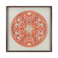 Art mural mandala 3D sculpté LED fait main en gros, déco géométrique islamique luxueuse pour maison