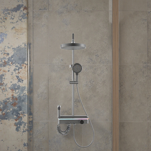 Chất lượng cao Brass hot và nước lạnh Mixer hệ thống Piano Key nhiệt độ hiển thị kỹ thuật số phòng tắm thông minh Vòi Hoa Sen với LED ánh sáng - Product Image 4