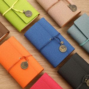 Wholesale A6 Custom Mini Hardcover Notebook Planner Pocket Business <b>Journal</b> with Leather Cover Students Gift - Product Image 2