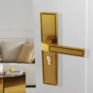 Maniglia per <span class=keywords><strong>Porta</strong></span> e <span class=keywords><strong>Finestra</strong></span> in Ottone Anticato, Stile Cinese Moderno, Leggera e Lussuosa, con <span class=keywords><strong>Serratura</strong></span> Magnetica Silenziosa per Porte in Legno - Product Image 2