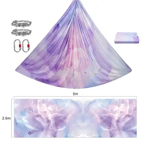 Wholesale Colorful High Strength Inversion Flying Yoga Swings Fabric Silks Aerial Yoga Hammock Nylon Hammock Yoga Set