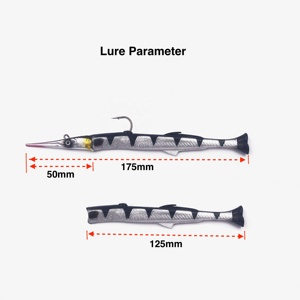 Weihai Weiyu OEM-Señuelos de Pesca de aguja, cabeza de plantilla de plomo, suave señuelo de 175mm, cola en T, Swimbait suave para lubina - Product Image 2
