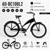 Femmes Hommes Beach Cruiser Bike 26 Inch Coaster Brake Beach Cruiser Bicycle