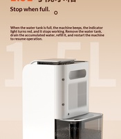 Dehumidifier Portabel 28L, Penyerap Kelembapan, Pemurni Udara, Dilengkapi Roda dan Panel Kontrol