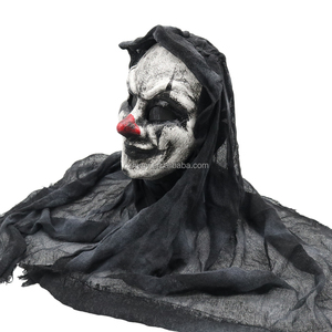 Chất Lượng Cao Đầy Đủ Đầu Sọ Joker Mặt Nạ Máu Halloween Đảng Đáng Sợ Di Chuyển Miệng Prop Nhựa Lụa Mặt Bìa Cho Kinh Dị Đêm - Product Image 5