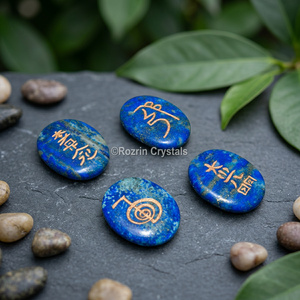 Set de Sanación Reiki Usui de Lapislázuli con Grabado Temático de Amor, Origen Gujarat, en Línea - Product Image 2