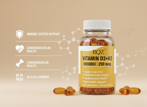 Capsule di Vitamina <span class=keywords><strong>D3</strong></span>+K2 10000UI+250mcg - OEM ODM Etichetta Privata - Supporto per la Salute del Sistema Immunitario, delle Ossa e del Cuore - Product Image 6