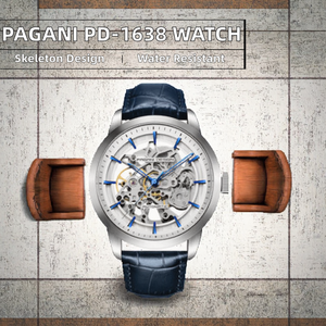 Montres pour hommes de luxe à boîtier en acier inoxydable, bracelet en cuir, mécaniques automatiques, étanches, édition limitée 43 mm - Product Image 2