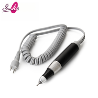 Manche de perceuse à ongles électrique professionnelle KP60/KP65 en acier inoxydable brossé, forme stylo, pièce de rechange avec câble 3 broches