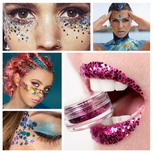 GP, оптовая продажа, моющиеся веганские дуэт-хром, массивные блестки, водостойкие, хамелеон, металлические косметические блестящие хлопья для макияжа - Product Image 2