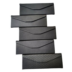 <span class=keywords><strong>Étui</strong></span> <span class=keywords><strong>à</strong></span> <span class=keywords><strong>lunettes</strong></span> pliable magnétique en cuir PU, logo personnalisé, très vendu, populaire, forme triangulaire. - Product Image 4
