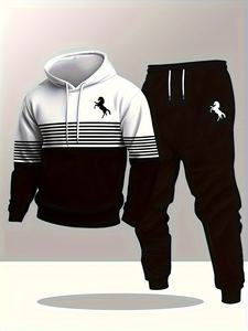 Ensemble sweat à capuche et pantalon <span class=keywords><strong>de</strong></span> survêtement en polaire respirant pour homme, imprimé 3D <span class=keywords><strong>Bonhomme</strong></span> <span class=keywords><strong>de</strong></span> <span class=keywords><strong>neige</strong></span> et flocon <span class=keywords><strong>de</strong></span> <span class=keywords><strong>neige</strong></span> <span class=keywords><strong>de</strong></span> Noël, coupe décontractée, manches longues, avec cordon <span class=keywords><strong>de</strong></span> serrage - Product Image 4