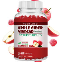 Gummies au vinaigre de cidre de pomme avec ingrédients naturels, pectine végétalienne, gummies ACV, soutien digestif, complément alimentaire pour la gestion du poids