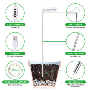 Precio de fábrica 8W Anillo de ángulo Led Planta Mesa Grow Strip Lámpara de luz Led Espectro ajustable completo, luz de crecimiento para plantas - Product Image 4