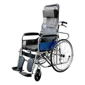 Silla de Ruedas Hidráulica Reclinable de 24 Pulgadas, Plegable y Ligera con Freno para Uso Doméstico en Personas Mayores - Product Image 3
