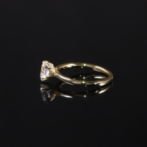 Abiding Abordable Luxe Bijoux Laboratoire Diamant Caché Halo Conception Coeur 6x6mm Bague Diamant Bijoux En Gros Au <span class=keywords><strong>750</strong></span> Bague En <span class=keywords><strong>Or</strong></span> - Product Image 4