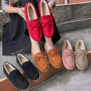 Nouvelles Chaussures Plates Décontractées Coréennes pour Femmes, Style Mocassins à Nœud Multicolores, Bout Fermé, Faciles à Enfiler, Tendance Mode Hiver - Product Image 2