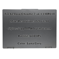 Écran tactile LCD gris 14'' avec charnière pour ordinateur portable Lenovo Chromebook Plus 2-en-1 G10 83LL 83LM 1920x1200