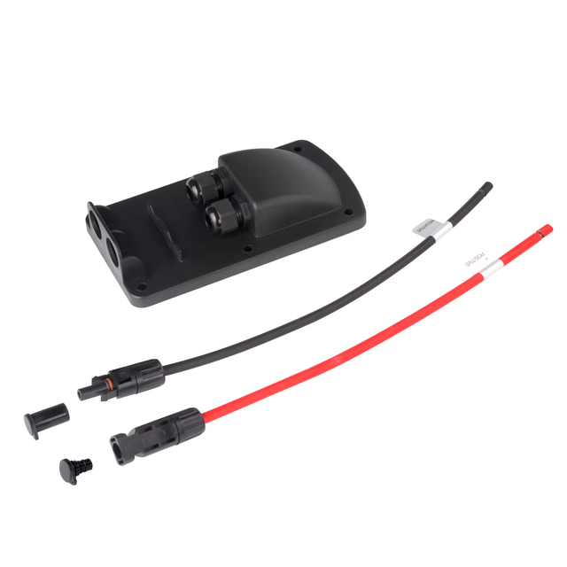 ABS Housing Double Cable Entry Gland Through RV Roof Solar Junction Box 8 10AWG Solar MC Connector Extension Cable With Cap