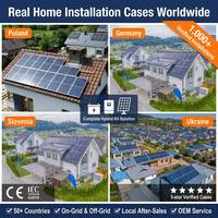Système solaire hybride 5KW 10KW 15KW 20KW, ensemble complet avec batteries au lithium, boîtiers, supports, cellules, MPPT, résidentiel, IP65, tout-en-un