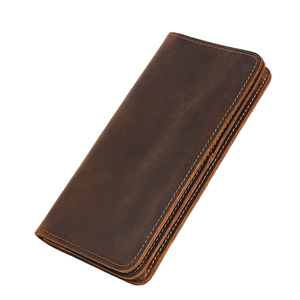 Portafogli Lunghi Vintage da <span class=keywords><strong>Uomo</strong></span> in Vera Pelle, Porta Carte Solido con Portamonete, Accessorio Elegante da <span class=keywords><strong>Uomo</strong></span> - Product Image 1