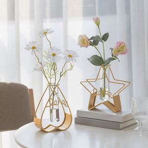 Terrario para Plantas con Soporte de Madera Retro, Soporte Giratorio de Metal, Jarrones de Vidrio para Hidroponía al por Mayor - Product Image 2