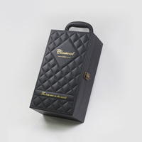 Vente en gros d'usine : Coffret de présentation en cuir pour 2 bouteilles, emballage cadeau pour vin et boîtes d'expédition de vin personnalisées