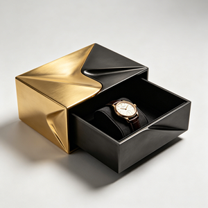 <b>Small</b> Portable Pocket Organizer Case Custom Metal Cigarette <b>Box</b> Premium Leather Watch Storage Gift <b>Box</b> - Product Image 1