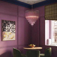 Lustre moderne en verre de Murano pour villa de luxe, décoration d'escalier, plafonds hauts, éclairage haut de gamme personnalisé pour duplex