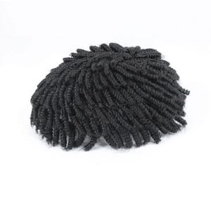 Prótesis Capilar <span class=keywords><strong>con</strong></span> <span class=keywords><strong>Trenzas</strong></span> <span class=keywords><strong>Africanas</strong></span> en Forma de V, Peluca de Cabello Humano Indio, Tupé Trenzado a Crochet para Hombre - Product Image 5