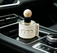 Diffuseur d'huiles essentielles en verre pour voiture, désodorisant longue durée sans alcool, porte-gobelet parfumé
