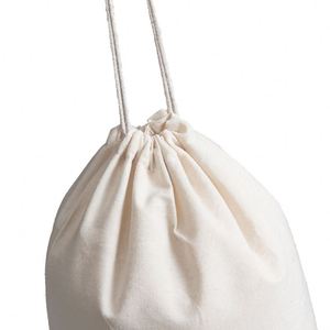 Bolsa de Algodón con Cordón Personalizada al por Mayor con Logotipo, Reciclable, Color Natural, 15*20cm - Product Image 2