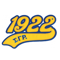 Patch brodé thermocollant personnalisé Sigma Gamma Rho Tail Tackle Twill pour T-shirt