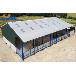 Structure Préfabriquée en Acier Léger Construction Industrielle Hangar Agricole Préfabriqué en Acier pour Stockage Vache <span class=keywords><strong>Mouton</strong></span> Voiture <span class=keywords><strong>Garage</strong></span> Hangar Prix - Product Image 5