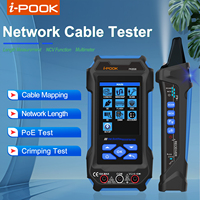 i-POOK PK8506 RJ45 Penguji Kabel Jaringan Pengukur Panjang Wiremap Uji PoE 600m Pelacak Kabel IP65