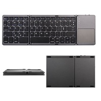 Teclado Inalámbrico Plegable BT con Panel Táctil, Ultrafino, Portátil, Mini, para Tablet, PC, Laptop, Teléfono, iOS, Android, Windows, ¡Oferta!