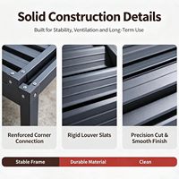Cache-climatiseur extérieur en aluminium sur mesure, étanche, avec persiennes, pour jardin et cour arrière, protection de la vie privée