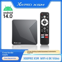 Decodificador X88 PRO X5M Transfronterizo S905A Android 14 Wi-Fi 6 de Doble Banda 8K