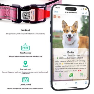 Collar Inteligente Antipérdida para Perros con Código <span class=keywords><strong>QR</strong></span> y Correa de Nailon Reflectante, Collar de Seguridad Ajustable para Mascotas al por Mayor (OEM/ODM) - Product Image 2