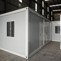 Maison préfabriquée en conteneur à montage rapide, imperméable, isolée, modulaire, pour chantier de construction, logement temporaire