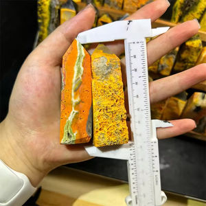Venta al por mayor: Varita de piedra curativa pulida a mano, Torre de cristal de jaspe Bumble Bee, Obelisco de jaspe, Colección de especímenes minerales - Product Image 2