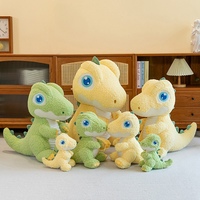 Boneka Dinosaurus Mata Besar Lucu, Mainan Plush Berbagai Ukuran, Boneka Tyrannosaurus Rex Lembut untuk Hadiah Ulang Tahun dan Liburan Anak