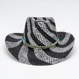 Sombrero Tejido de Dos Tonos con Diseño Nuevo para <span class=keywords><strong>Mujer</strong></span>, con Ala Enrollada, Estilo Inglés, de <span class=keywords><strong>Alta</strong></span> <span class=keywords><strong>Gama</strong></span>, para Protección Solar al Aire Libre, para Fiestas - Product Image 2