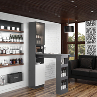 Table de Loisirs Moderne Écologique et Durable en Panneaux MDF, Meuble à Vin, Présentoir, Petit Comptoir de Bar pour Bars Domestiques et Salons