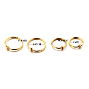 <span class=keywords><strong>Piercing</strong></span> para la nariz de acero inoxidable, 20G, <span class=keywords><strong>Piercing</strong></span> para el cuerpo - Product Image 6