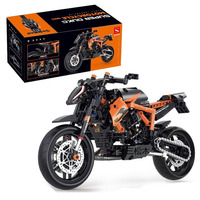 Ensemble de blocs de construction de moto 1:8, modèle de moto, kit de construction DIY, jouet de véhicule haute simulation, cadeau MOC pour adultes et garçons