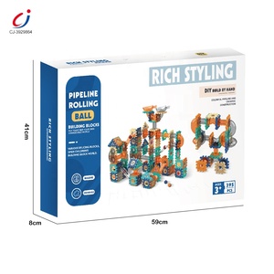 Juego de juguetes de construcción de bloques de mármol rodante Chengji, montaje educativo DIY, pistas de tubería de construcción para bolas de mármol - Product Image 6