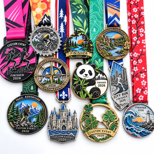 Médailles de sport pour événements, finition émail dur 3D, impression UV, pour marathon, course 5K et 10K, fabriquées par [Nom du fabricant] - Product Image 4