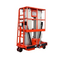 Plateforme de travail électrique hydraulique mobile à double mât Uni-Silent 10M 300Kg, élévateur à ciseaux en alliage d'aluminium modèle GTWY8-300-2